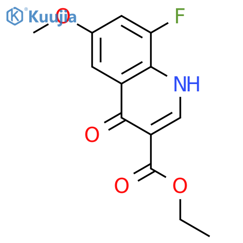 Ethyl 8-fluoro-4-hydroxy-6-methoxyquinoline-3-carboxylate structure