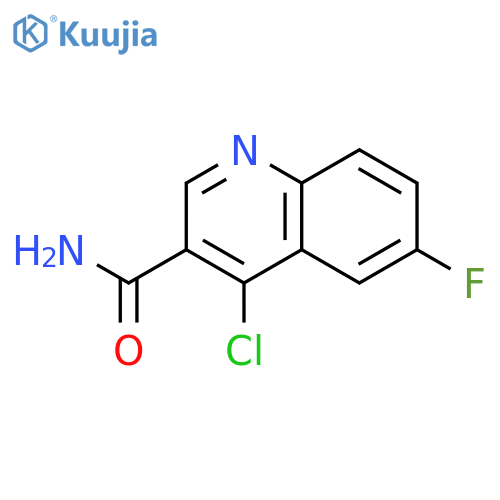 3-QUINOLINECARBOXAMIDE, 4-CHLORO-6-FLUORO- structure