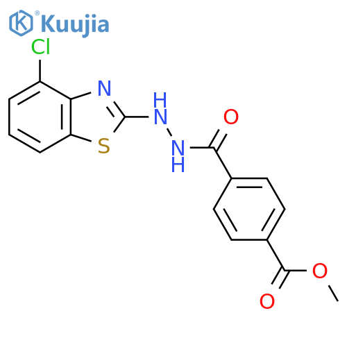 methyl 4-N'-(4-chloro-1,3-benzothiazol-2-yl)hydrazinecarbonylbenzoate structure