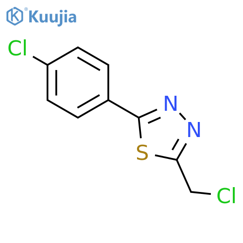 1,3,4-Thiadiazole, 2-(chloromethyl)-5-(4-chlorophenyl)- structure