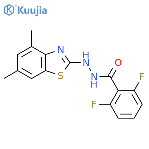 N'-(4,6-dimethyl-1,3-benzothiazol-2-yl)-2,6-difluorobenzohydrazide structure
