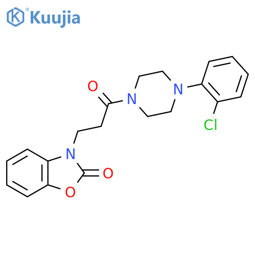 3-{3-4-(2-chlorophenyl)piperazin-1-yl-3-oxopropyl}-2,3-dihydro-1,3-benzoxazol-2-one structure