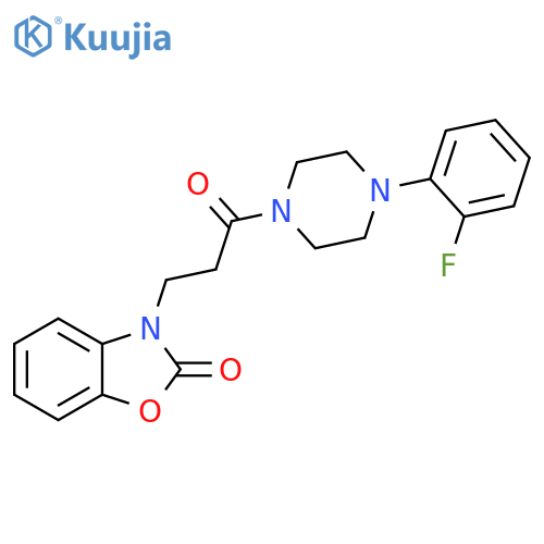 3-{3-4-(2-fluorophenyl)piperazin-1-yl-3-oxopropyl}-2,3-dihydro-1,3-benzoxazol-2-one structure