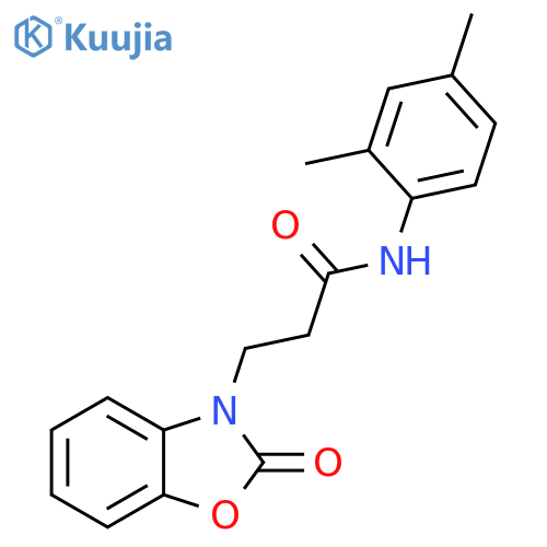 N-(2,4-dimethylphenyl)-3-(2-oxo-2,3-dihydro-1,3-benzoxazol-3-yl)propanamide structure