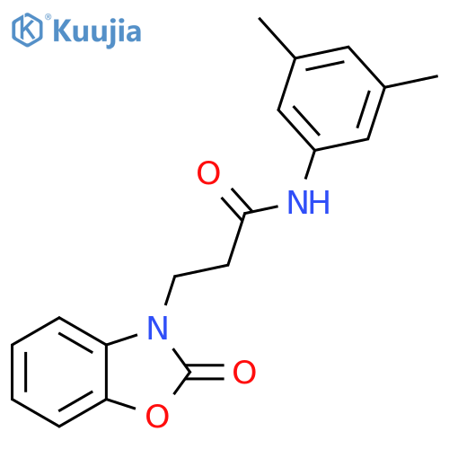 N-(3,5-dimethylphenyl)-3-(2-oxo-2,3-dihydro-1,3-benzoxazol-3-yl)propanamide structure