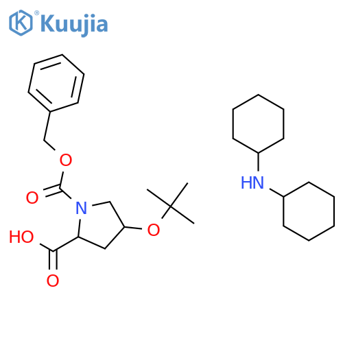 1-benzyl hydrogen (2s-trans)-4-(tert-butoxy)-pyrrolidine-1,2-dicarboxylate, compound with dicyclohexylamine (1:1) structure