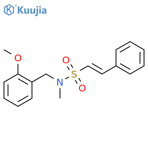 N-[(2-methoxyphenyl)methyl]-N-methyl-2-phenylethene-1-sulfonamide structure