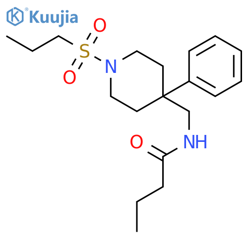 Butanamide, N-[[4-phenyl-1-(propylsulfonyl)-4-piperidinyl]methyl]- structure
