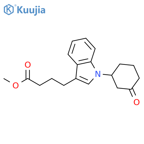 1H-INDOLE-3-BUTANOIC ACID, 1-(3-OXOCYCLOHEXYL)-, METHYL ESTER structure