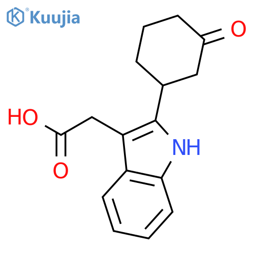 1H-Indole-3-acetic acid, 2-(3-oxocyclohexyl)- structure