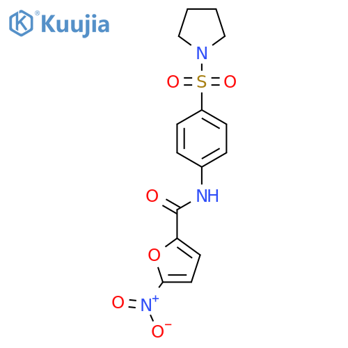 5-nitro-N-(4-pyrrolidin-1-ylsulfonylphenyl)furan-2-carboxamide structure