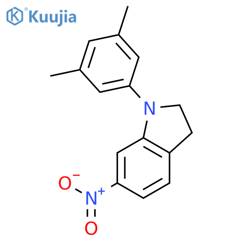 1H-Indole, 1-(3,5-dimethylphenyl)-2,3-dihydro-6-nitro- structure