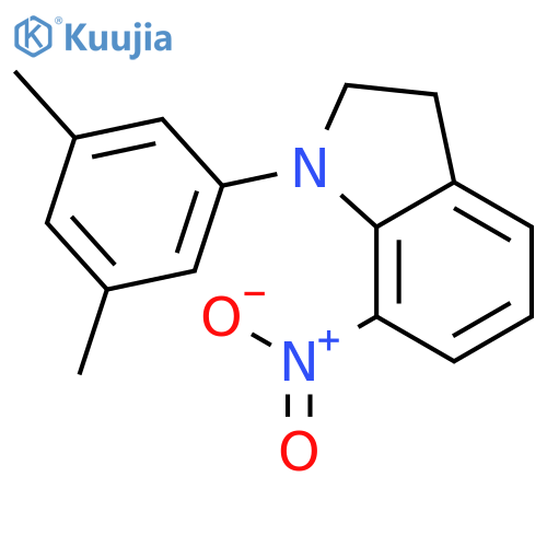 1H-INDOLE, 1-(3,5-DIMETHYLPHENYL)-2,3-DIHYDRO-7-NITRO- structure