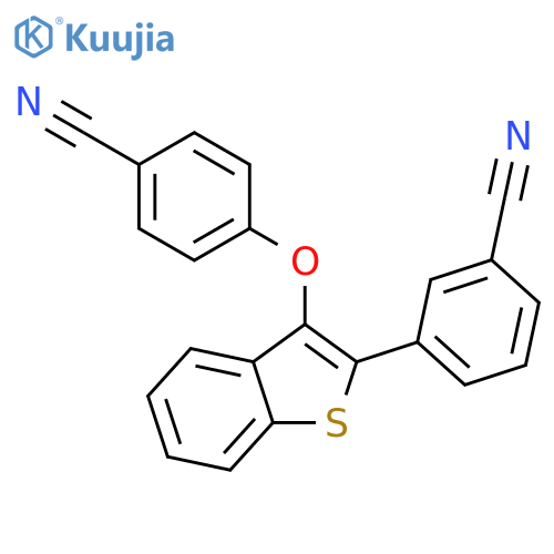 BENZONITRILE, 3-[3-(4-CYANOPHENOXY)BENZO[B]THIEN-2-YL]- structure