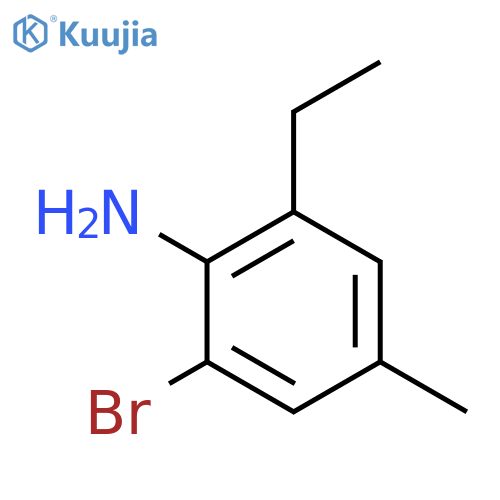 BENZENAMINE, 2-BROMO-6-ETHYL-4-METHYL- structure