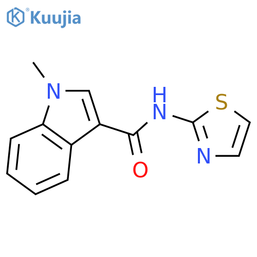 1H-INDOLE-3-CARBOXAMIDE, 1-METHYL-N-2-THIAZOLYL- structure