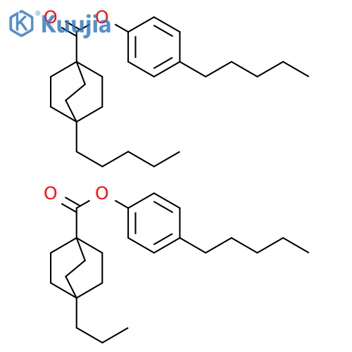 Bicyclo[2.2.2]octane-1-carboxylic acid, 4-pentyl-, 4-pentylphenyl ester, mixt. with 4-pentylphenyl 4-propylbicyclo[2.2.2]octane-1-carboxylate (9CI) structure