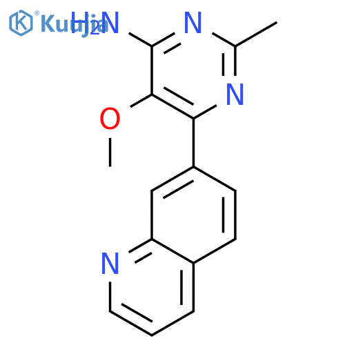 4-Pyrimidinamine, 5-methoxy-2-methyl-6-(7-quinolinyl)- structure