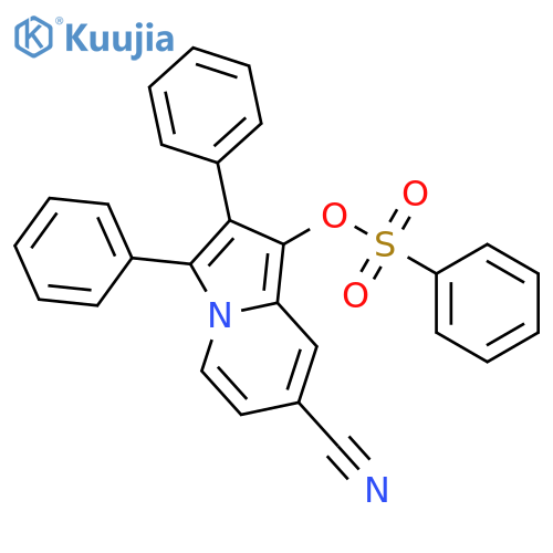 7-INDOLIZINECARBONITRILE, 2,3-DIPHENYL-1-[(PHENYLSULFONYL)OXY]- structure