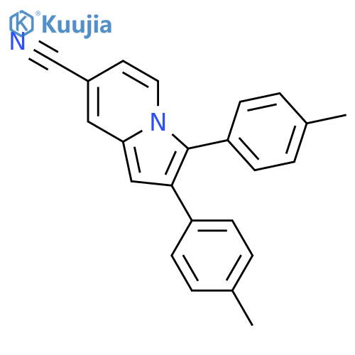 7-Indolizinecarbonitrile, 2,3-bis(4-methylphenyl)- structure