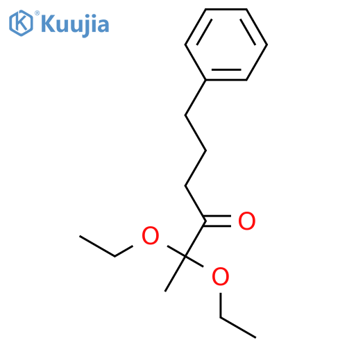 3-Hexanone, 2,2-diethoxy-6-phenyl- structure