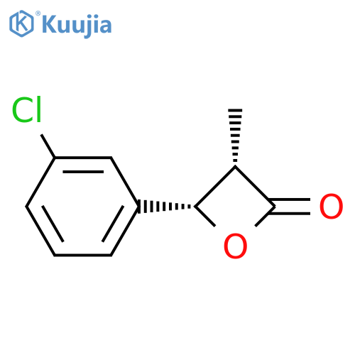 2-OXETANONE, 4-(3-CHLOROPHENYL)-3-METHYL-, (3S,4S)- structure