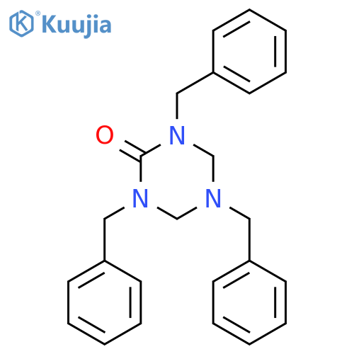 1,3,5-Triazin-2(1H)-one, tetrahydro-1,3,5-tris(phenylmethyl)- structure