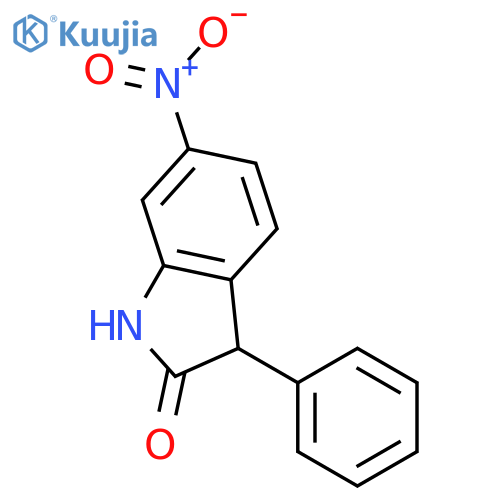 2H-INDOL-2-ONE, 1,3-DIHYDRO-6-NITRO-3-PHENYL- structure
