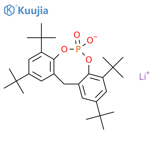 12H-Dibenzo[d,g][1,3,2]dioxaphosphocin,2,4,8,10-tetrakis(1,1-dimethylethyl)-6-hydroxy-, 6-oxide, lithium salt (1:1) structure