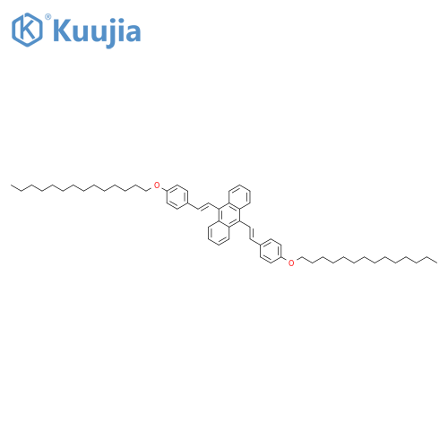 ANTHRACENE, 9,10-BIS[(1E)-2-[4-(TETRADECYLOXY)PHENYL]ETHENYL]- structure