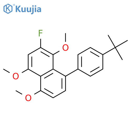 NAPHTHALENE, 8-[4-(1,1-DIMETHYLETHYL)PHENYL]-2-FLUORO-1,4,5-TRIMETHOXY- structure