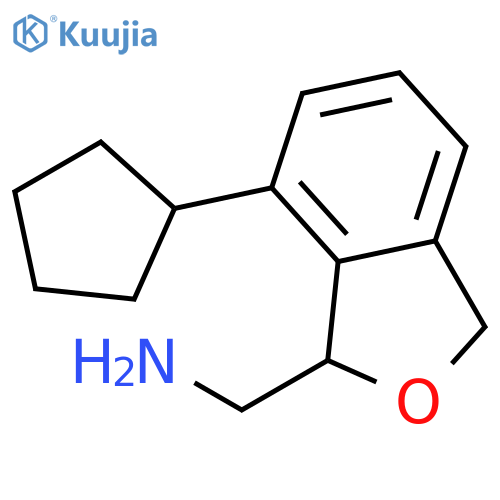 2-Benzofuranmethanamine, 7-cyclopentyl-2,3-dihydro-, (+)- structure