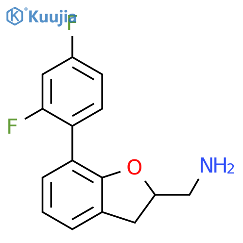 2-Benzofuranmethanamine, 7-(2,4-difluorophenyl)-2,3-dihydro- structure