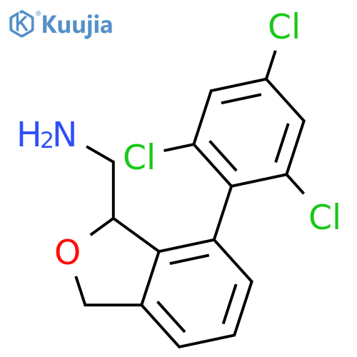 2-BENZOFURANMETHANAMINE, 2,3-DIHYDRO-7-(2,4,6-TRICHLOROPHENYL)- structure