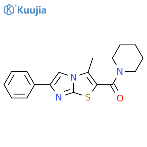 1-{3-methyl-6-phenylimidazo2,1-b1,3thiazole-2-carbonyl}piperidine structure