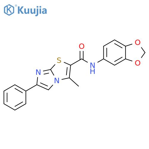 N-(2H-1,3-benzodioxol-5-yl)-3-methyl-6-phenylimidazo2,1-b1,3thiazole-2-carboxamide structure