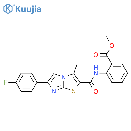methyl 2-6-(4-fluorophenyl)-3-methylimidazo2,1-b1,3thiazole-2-amidobenzoate structure