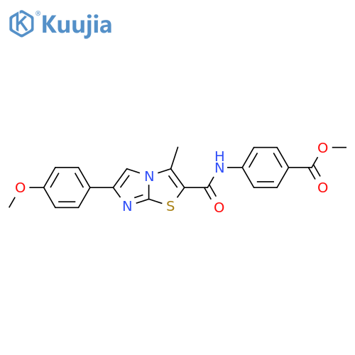 methyl 4-6-(4-methoxyphenyl)-3-methylimidazo2,1-b1,3thiazole-2-amidobenzoate structure