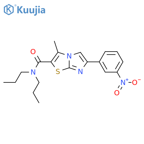 3-methyl-6-(3-nitrophenyl)-N,N-dipropylimidazo2,1-b1,3thiazole-2-carboxamide structure
