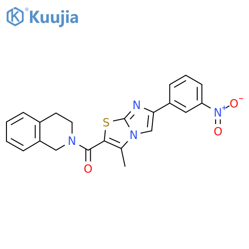2-3-methyl-6-(3-nitrophenyl)imidazo2,1-b1,3thiazole-2-carbonyl-1,2,3,4-tetrahydroisoquinoline structure