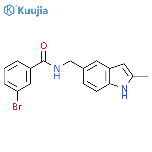 3-bromo-N-(2-methyl-1H-indol-5-yl)methylbenzamide structure