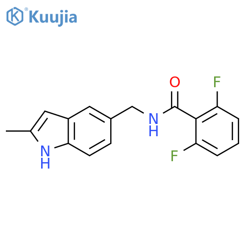 2,6-difluoro-N-(2-methyl-1H-indol-5-yl)methylbenzamide structure