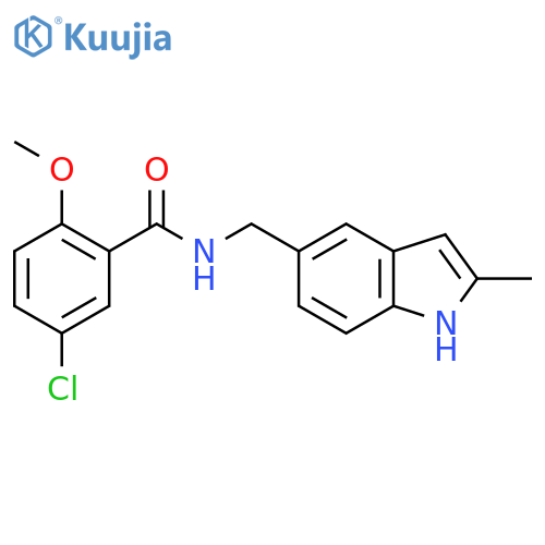 5-chloro-2-methoxy-N-(2-methyl-1H-indol-5-yl)methylbenzamide structure