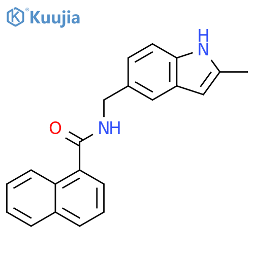 N-(2-methyl-1H-indol-5-yl)methylnaphthalene-1-carboxamide structure
