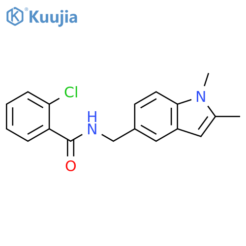 2-chloro-N-(1,2-dimethyl-1H-indol-5-yl)methylbenzamide structure