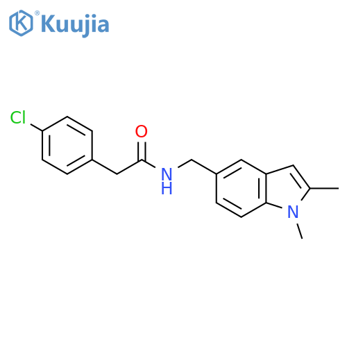 2-(4-chlorophenyl)-N-(1,2-dimethyl-1H-indol-5-yl)methylacetamide structure