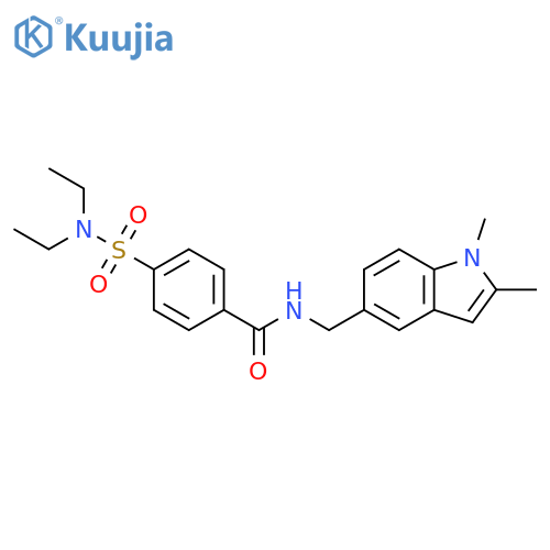 4-(diethylsulfamoyl)-N-(1,2-dimethyl-1H-indol-5-yl)methylbenzamide structure
