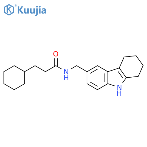 3-cyclohexyl-N-(2,3,4,9-tetrahydro-1H-carbazol-6-yl)methylpropanamide structure