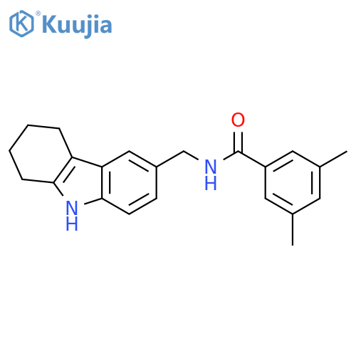3,5-dimethyl-N-(2,3,4,9-tetrahydro-1H-carbazol-6-yl)methylbenzamide structure