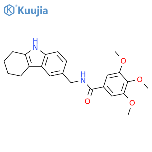 3,4,5-trimethoxy-N-(2,3,4,9-tetrahydro-1H-carbazol-6-yl)methylbenzamide structure